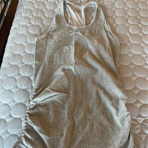 Athleta Racerback tank with gathering on sides.